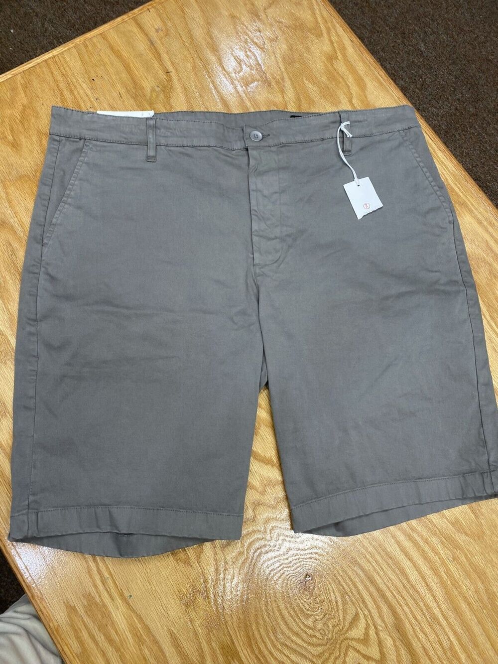 Los Angeles Griffin Tailored Shorts Men's 38 Gray 9.5″ Inseam Slash Pockets A37